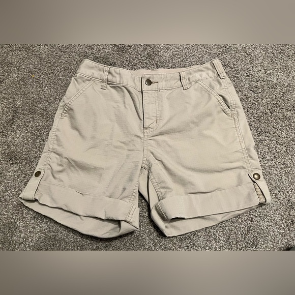 Women’s Carhartt Khaki Shorts Size 6 Original Fit | Women’s Carhartt Shorts - Picture 3 of 7
